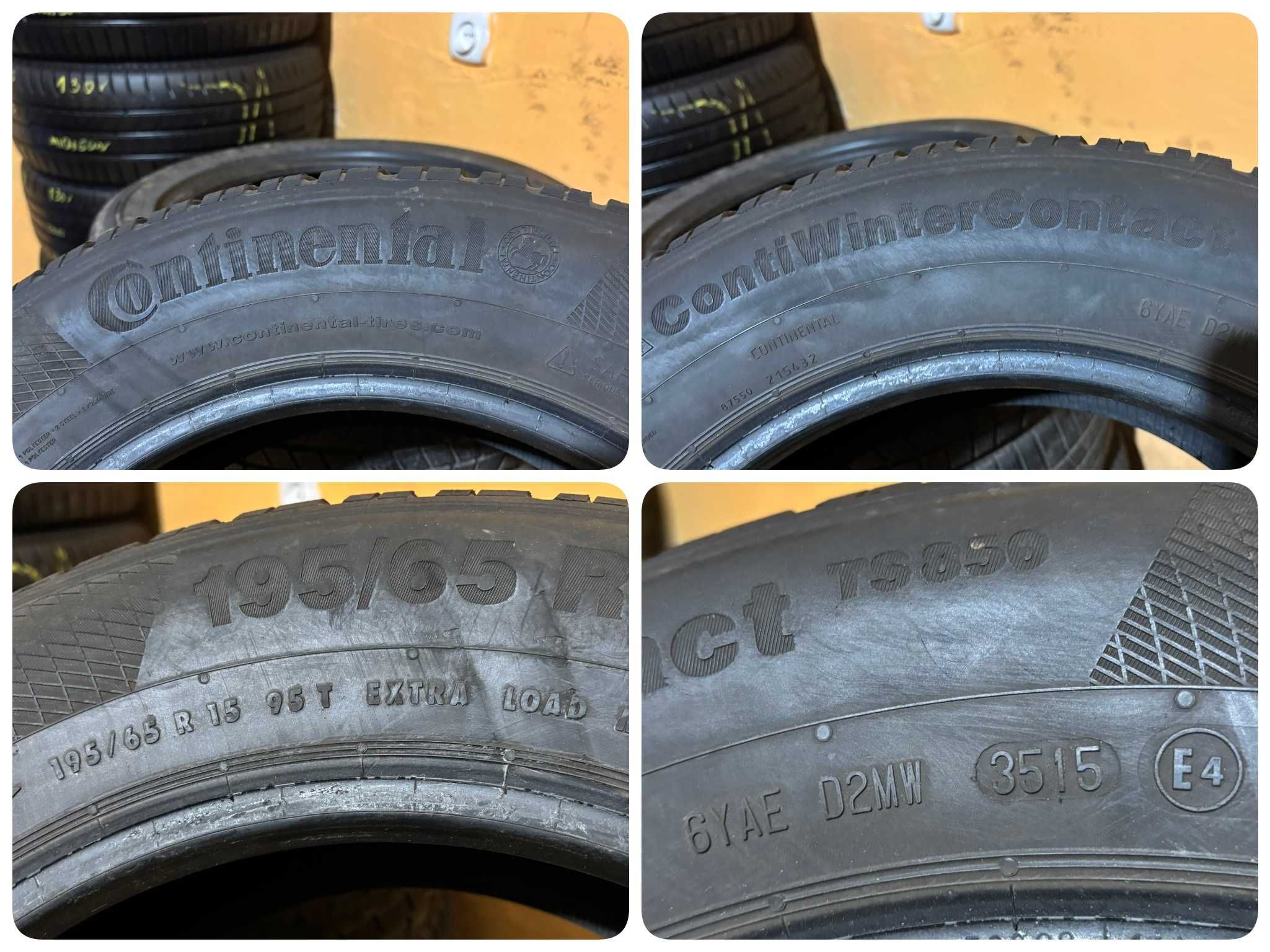 2X Opony Zimowe 195/65R15 95T CONTINENTAL ContiWinterContact TS850