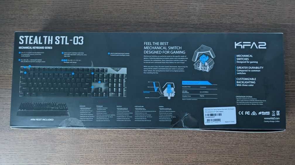 Klawiatura komputerowa KFA2 Stealth STL-03 podświetlana