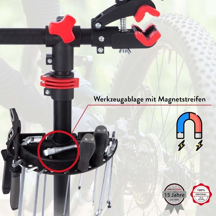 Stabilny stojak serwisowy Rowerowy Półka magnetyczna Napinacz Quickloc