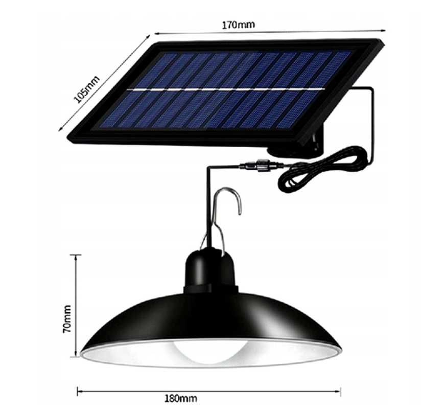 Nowy Lampa Solarna Wisząca Zewnętrzna Żyrandol *PROMOCJA*