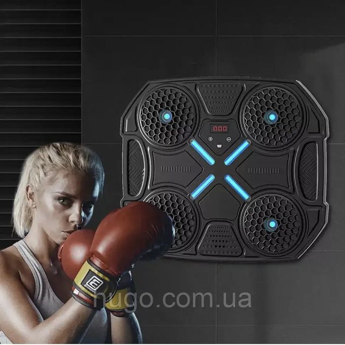 Мишень для бокса музыкальная с счетчиком ударов перчатками и Bluetooth
