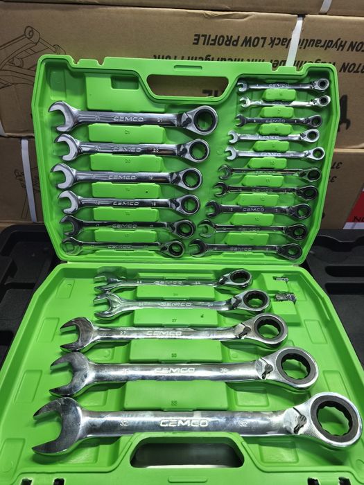 Conjunto 23pcs  de chaves de Roquete reversível dos 6mm aos 32mm