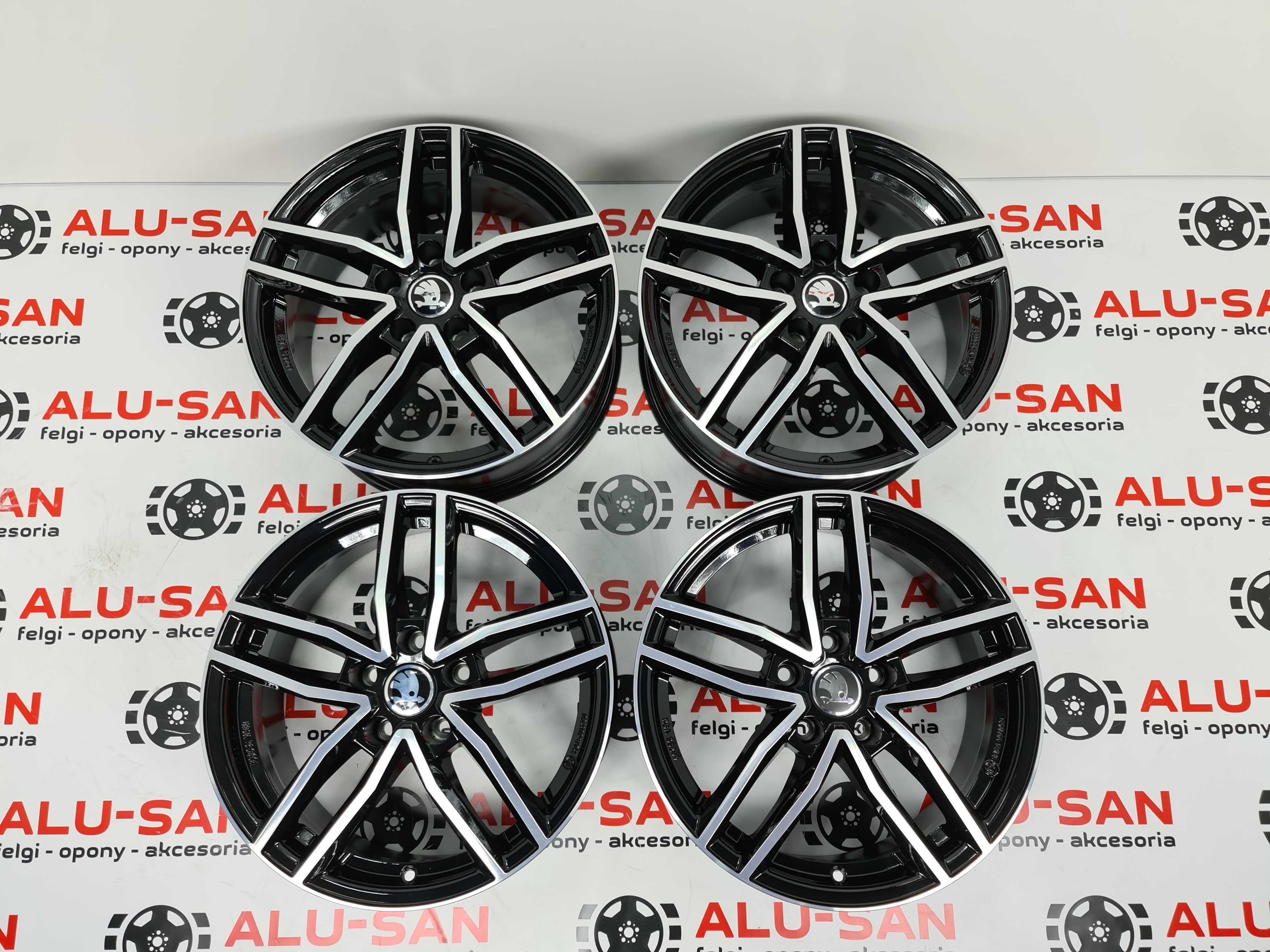 Nowe alufelgi SKODA 17" 5x112 SUPERB I 1 II 2 III 3 YETI Czarne