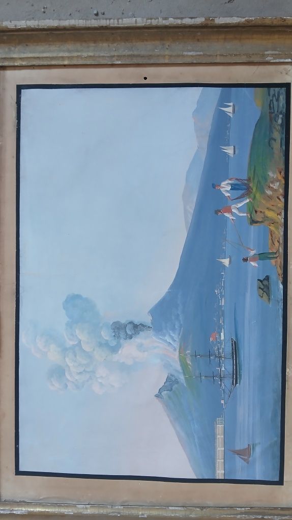 Obra de Arte Original - Paisagem com Vulcão