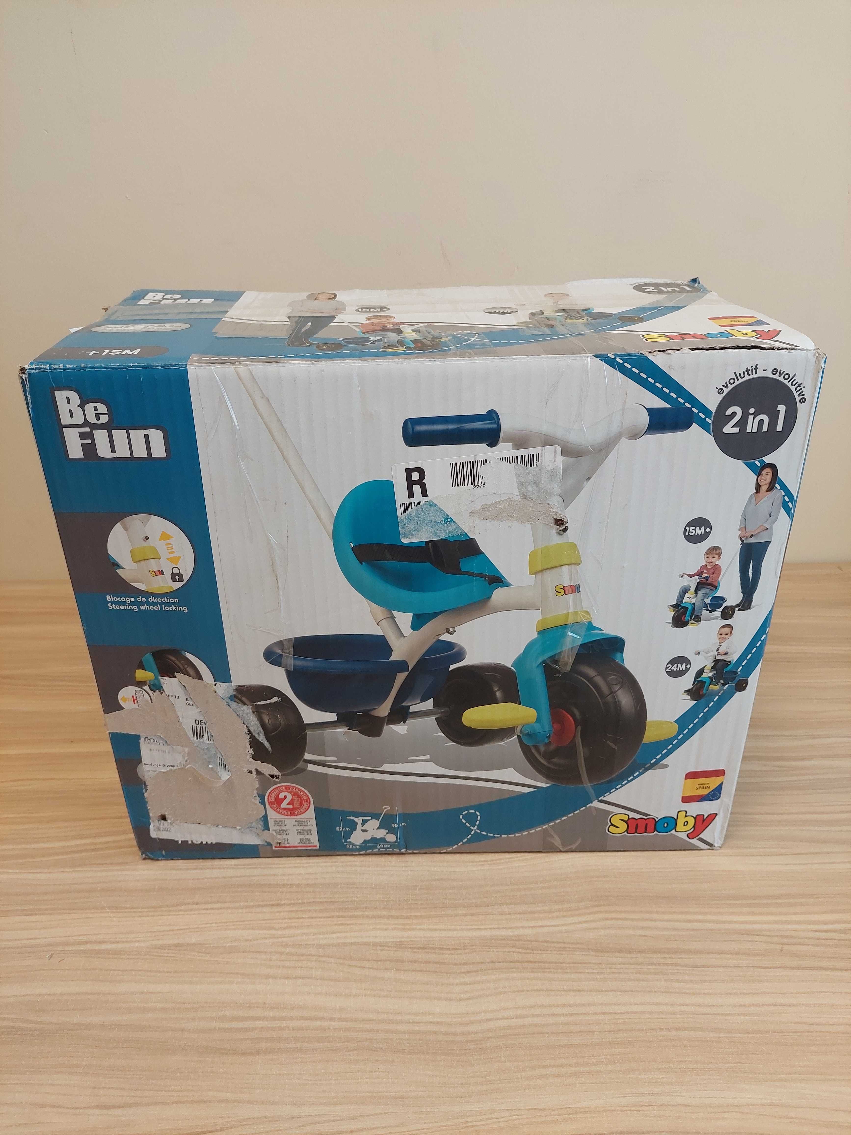 Smoby Be Fun Rowerek Trójkołowy 2w1 niebieski - R11