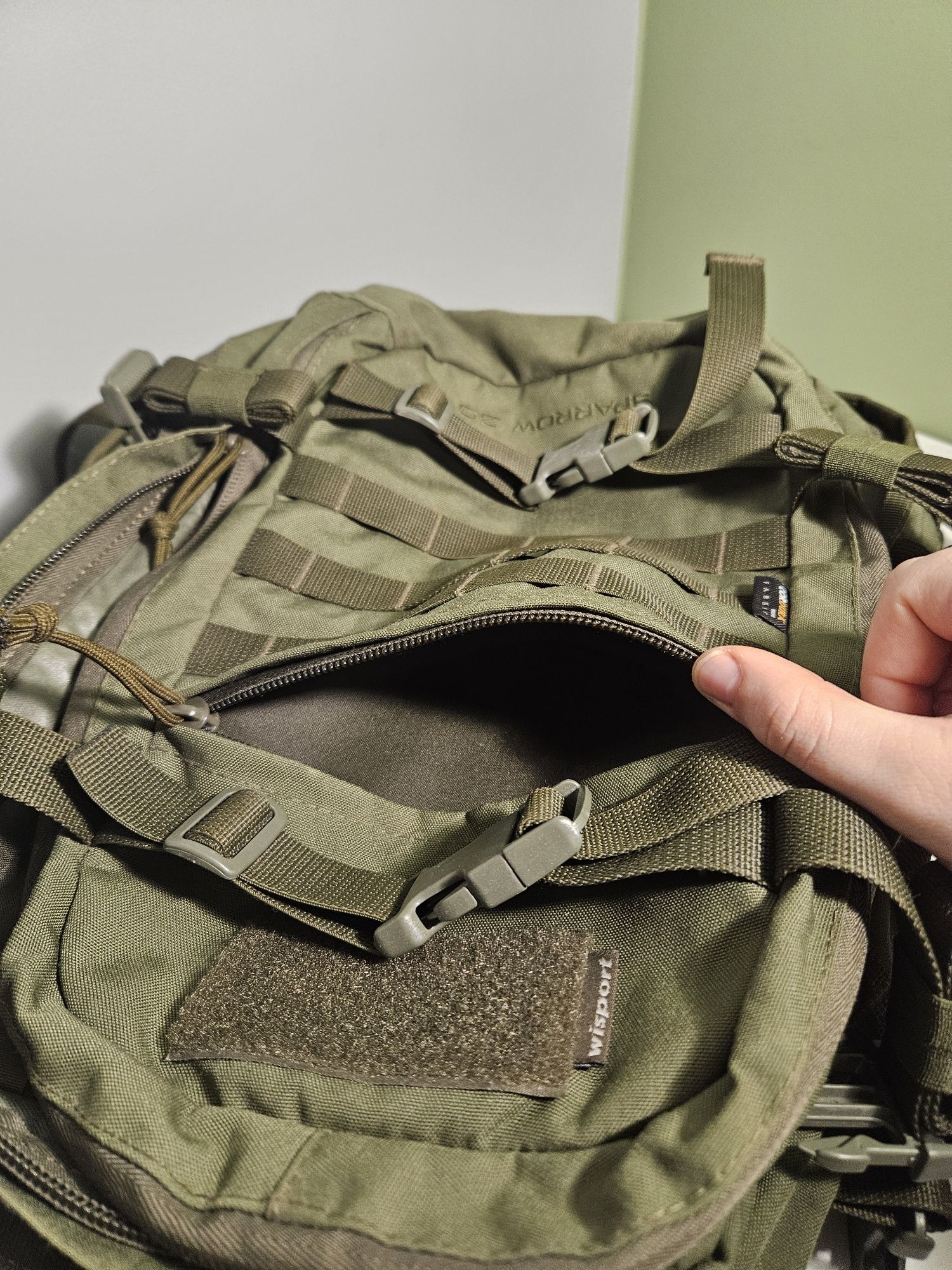 Wisport sparrow 20l olive green + kieszeń Wisport