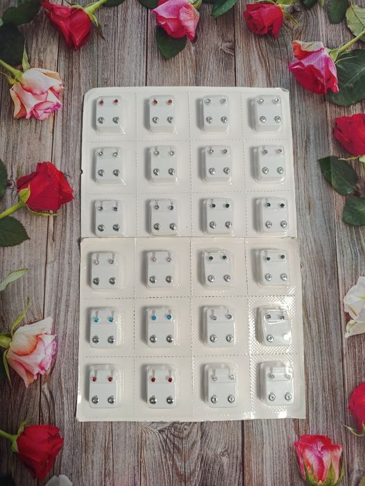 Сережки гвоздики для проколів вух стерильні