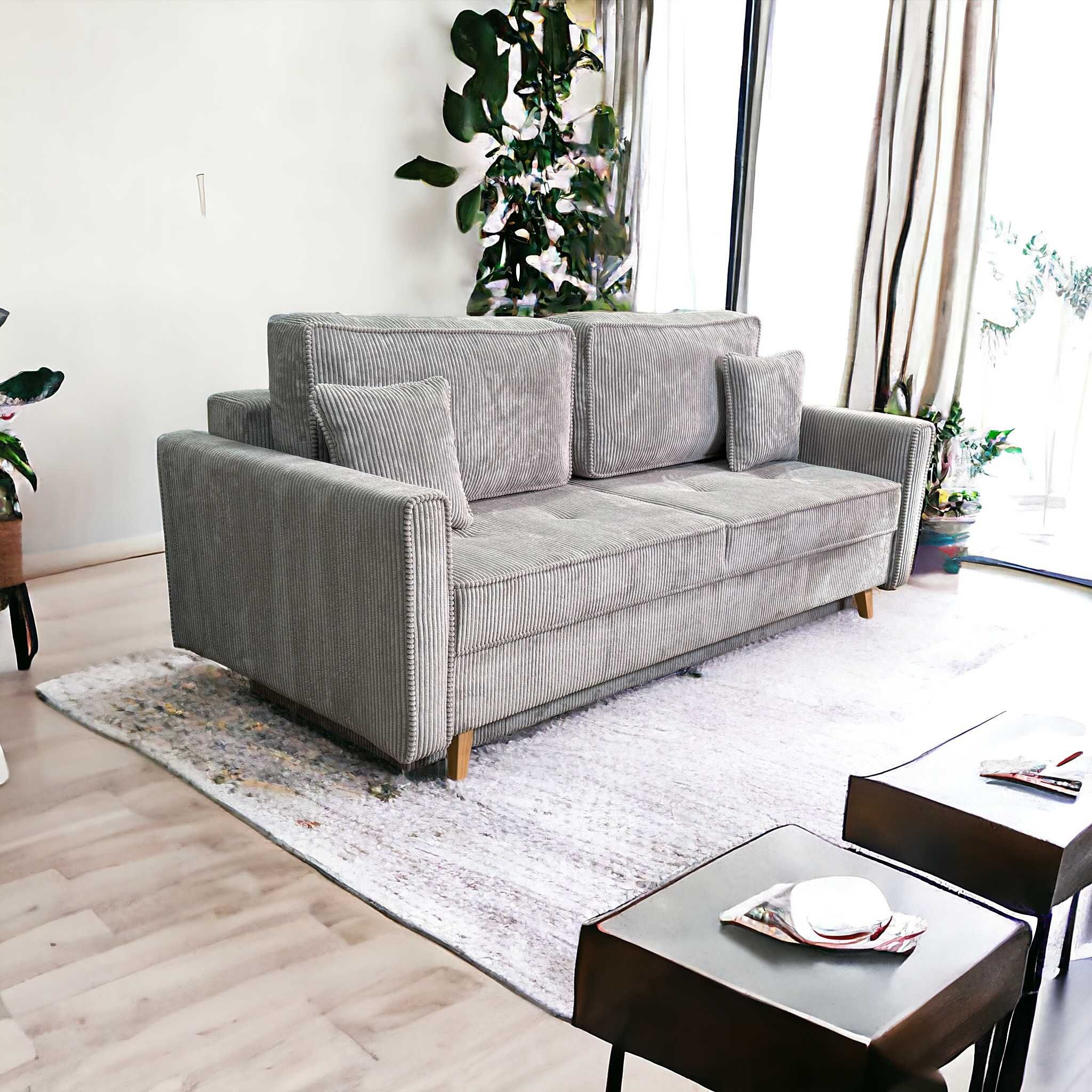 Kanapa ALIS sofa, sztruks, bonell, funkcja spania