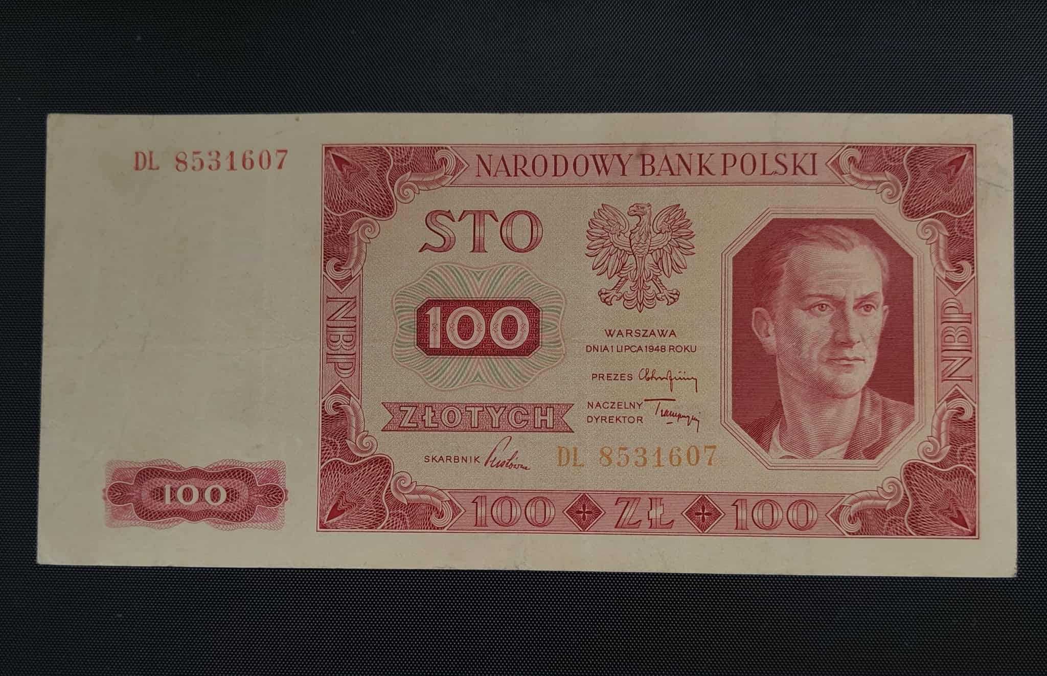 Banknot 100 złotych 1948r.