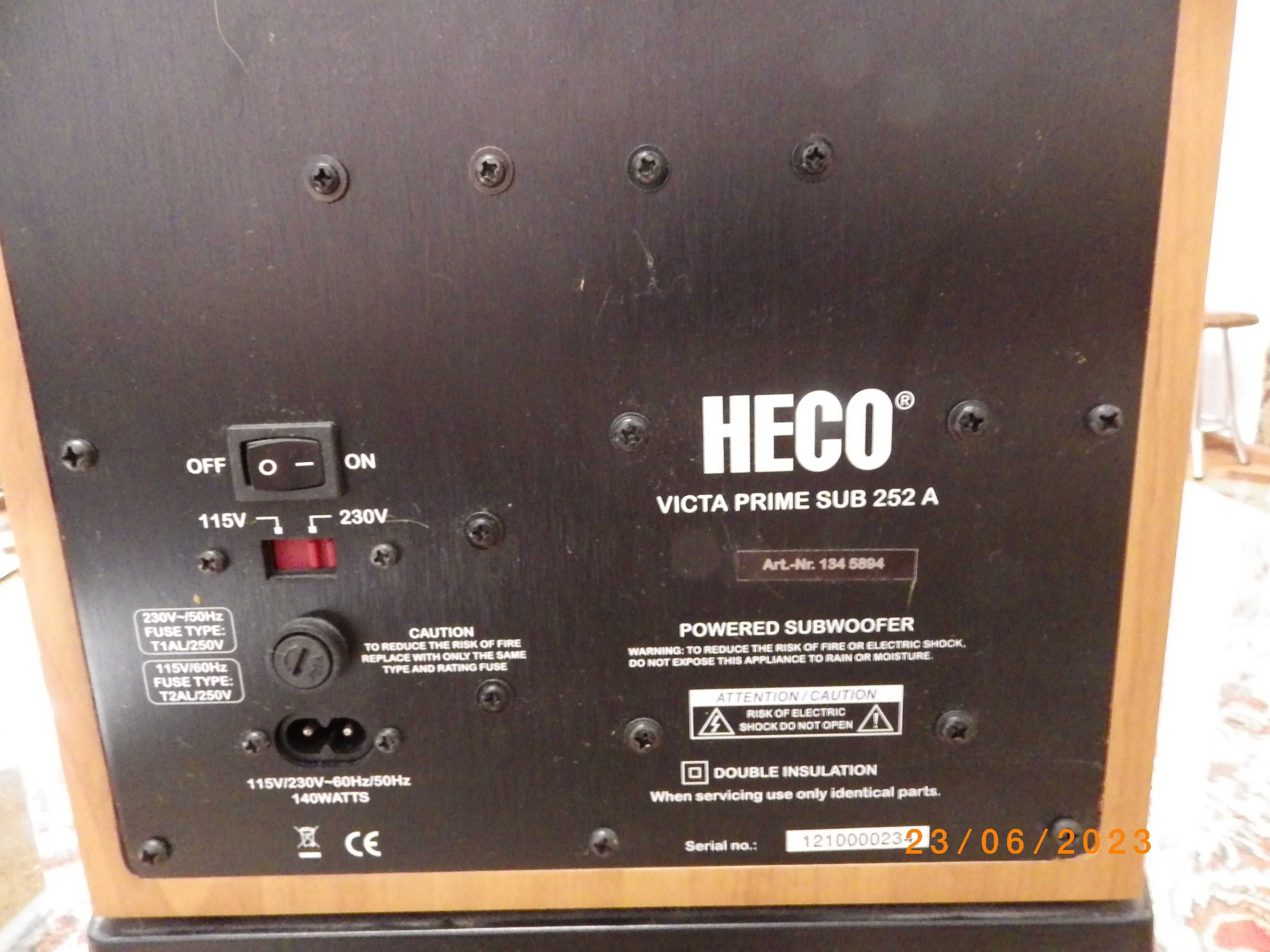 Продам Сабвуфер Heco Victa Prime Sub 252 A Cognac