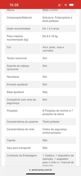 Cadeira carro auto grupo 2 bebeconfort axiss