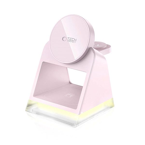 Tech-Protect Qi15W-A43/3In1 Magnetic Magsafe Wireless Charger Baby Pin