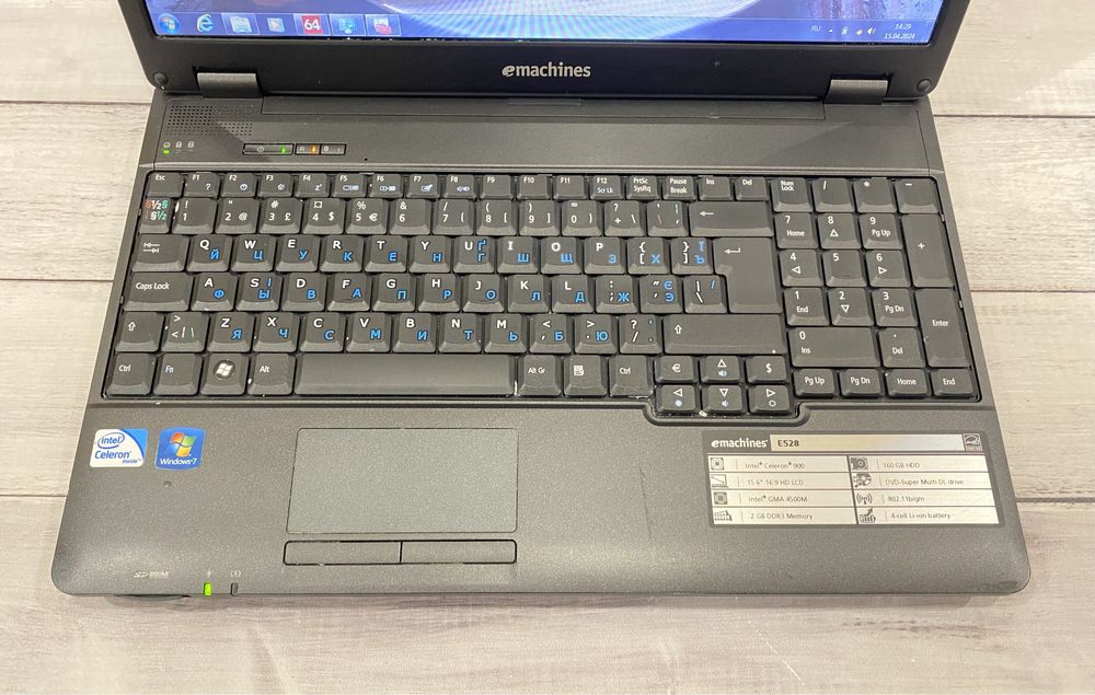 Ноутбук eMachines E528 15.6’’ Celeron 900 6GB ОЗУ/ 160GB HDD (r1498)