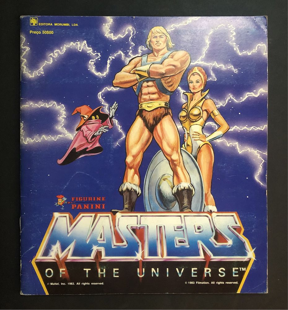Caderneta completa Masters do Universo