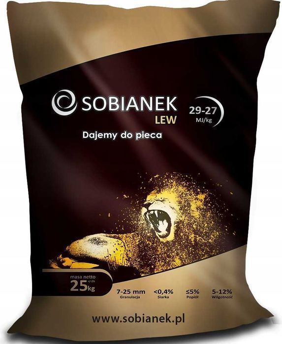 Ekogroszek  Pellet Pelet  Sobianek LEW ogień ultra Skarbek