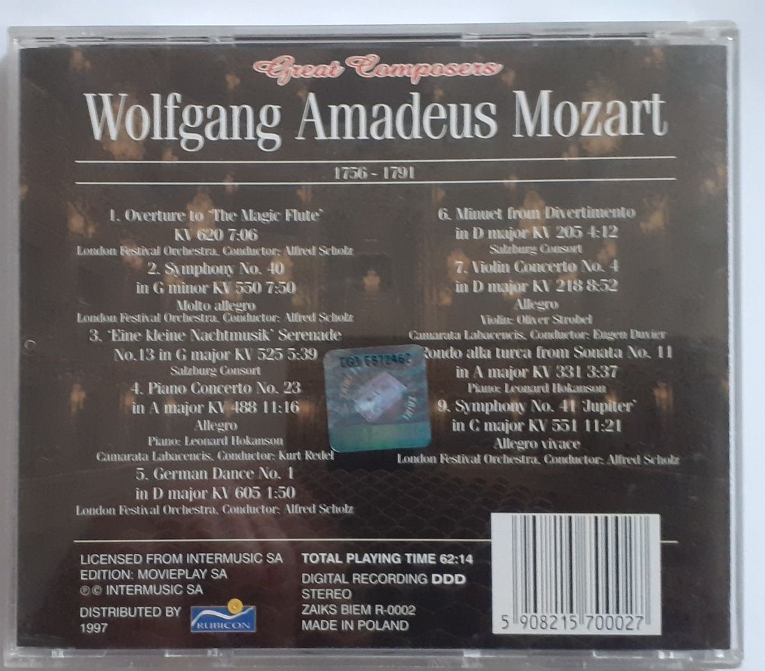 CD - Wolfgang Amadeus Mozart - Great Composers