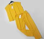 Брючный свободный костюм футболка и брюки zara