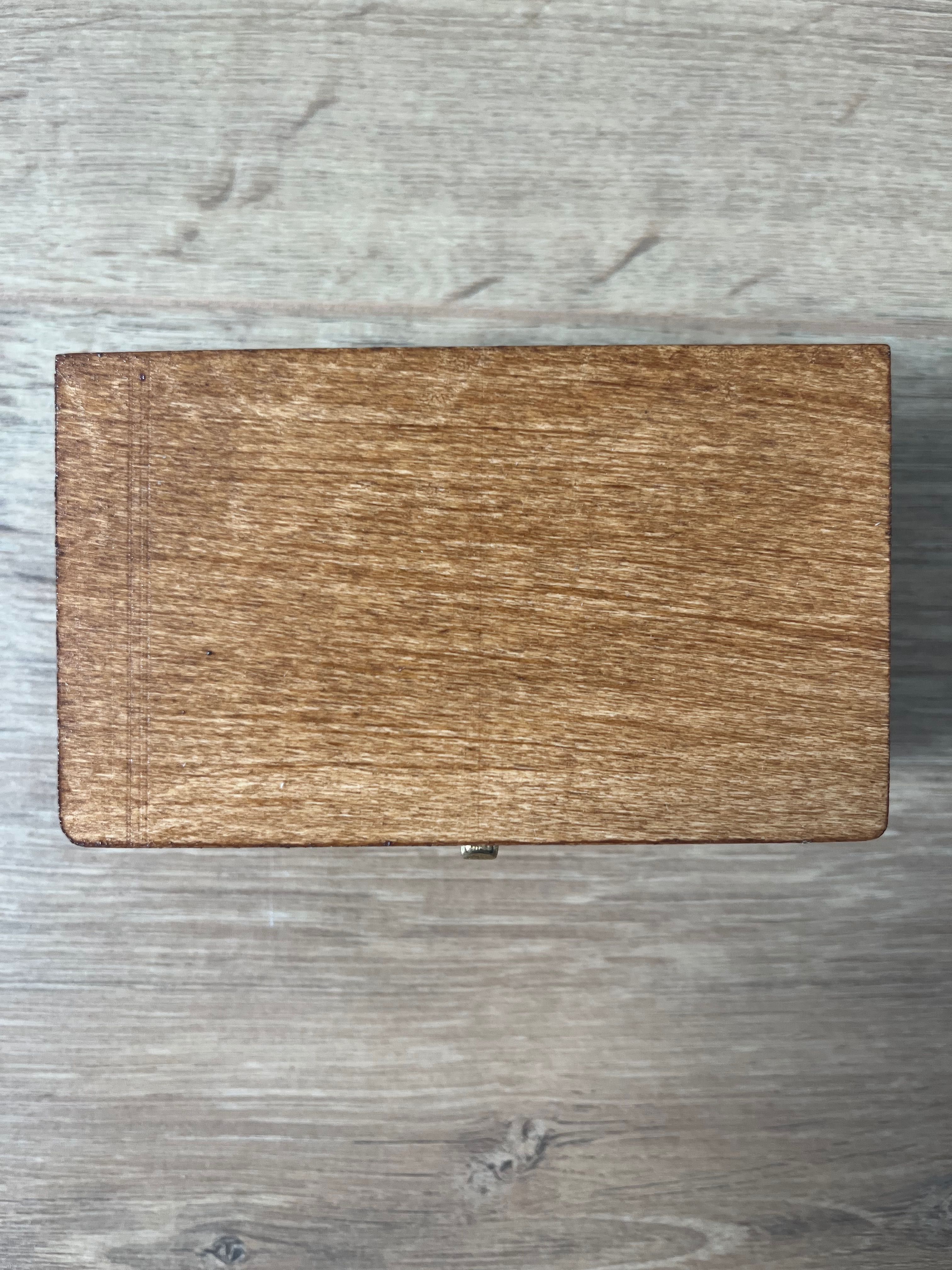 Drewniane pudełeczko na obrączki