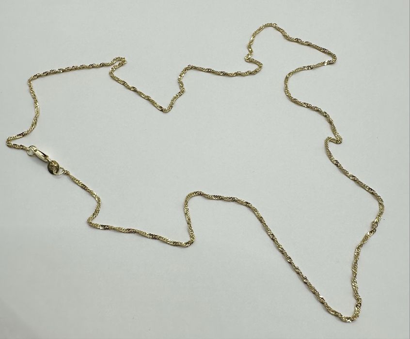 Złoty Damski Łańcuszek Splot Singapur Pr.585 NOWY