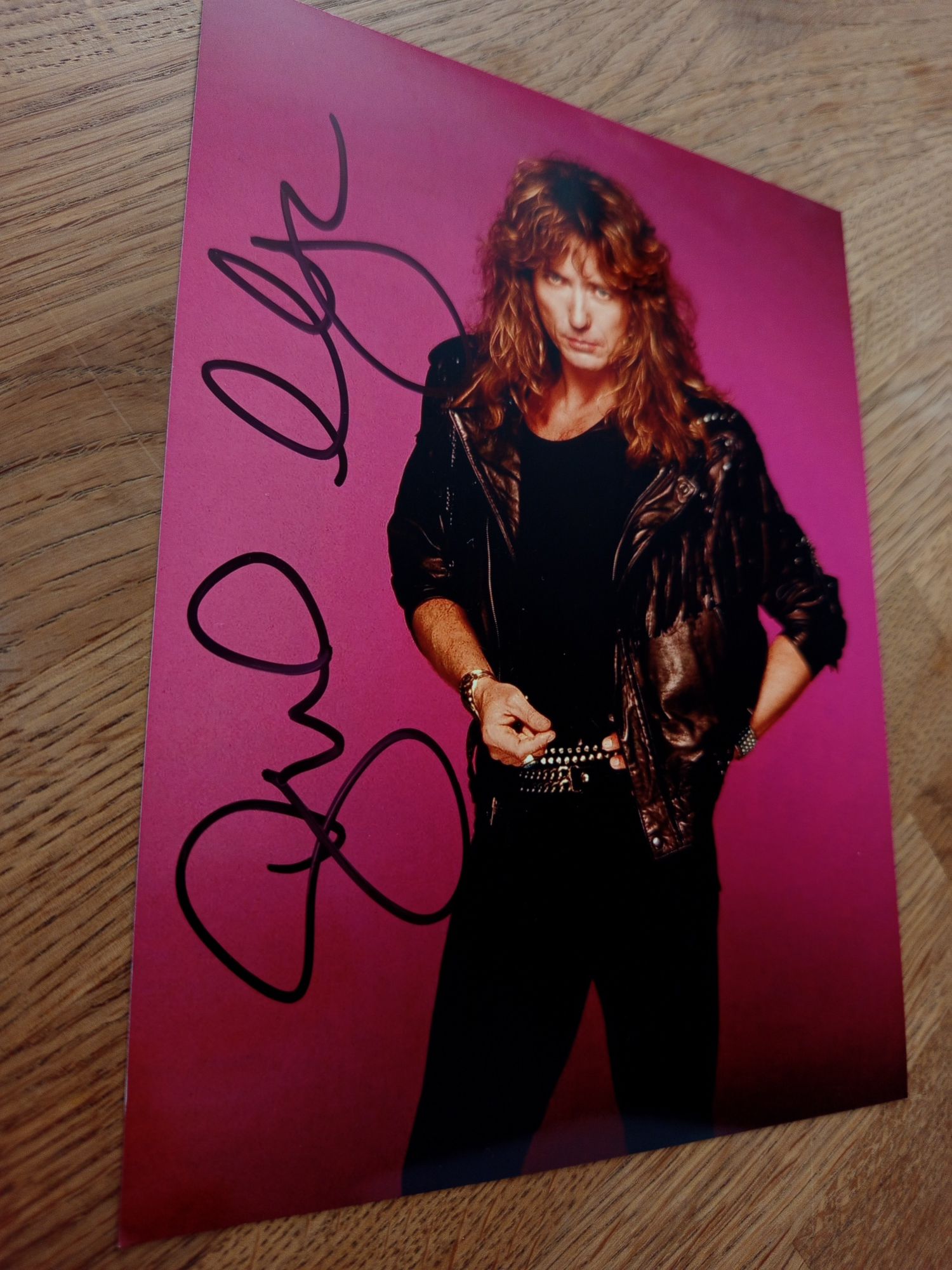 WHITESNAKE David Coverdale - zdjęcie z podpisem.