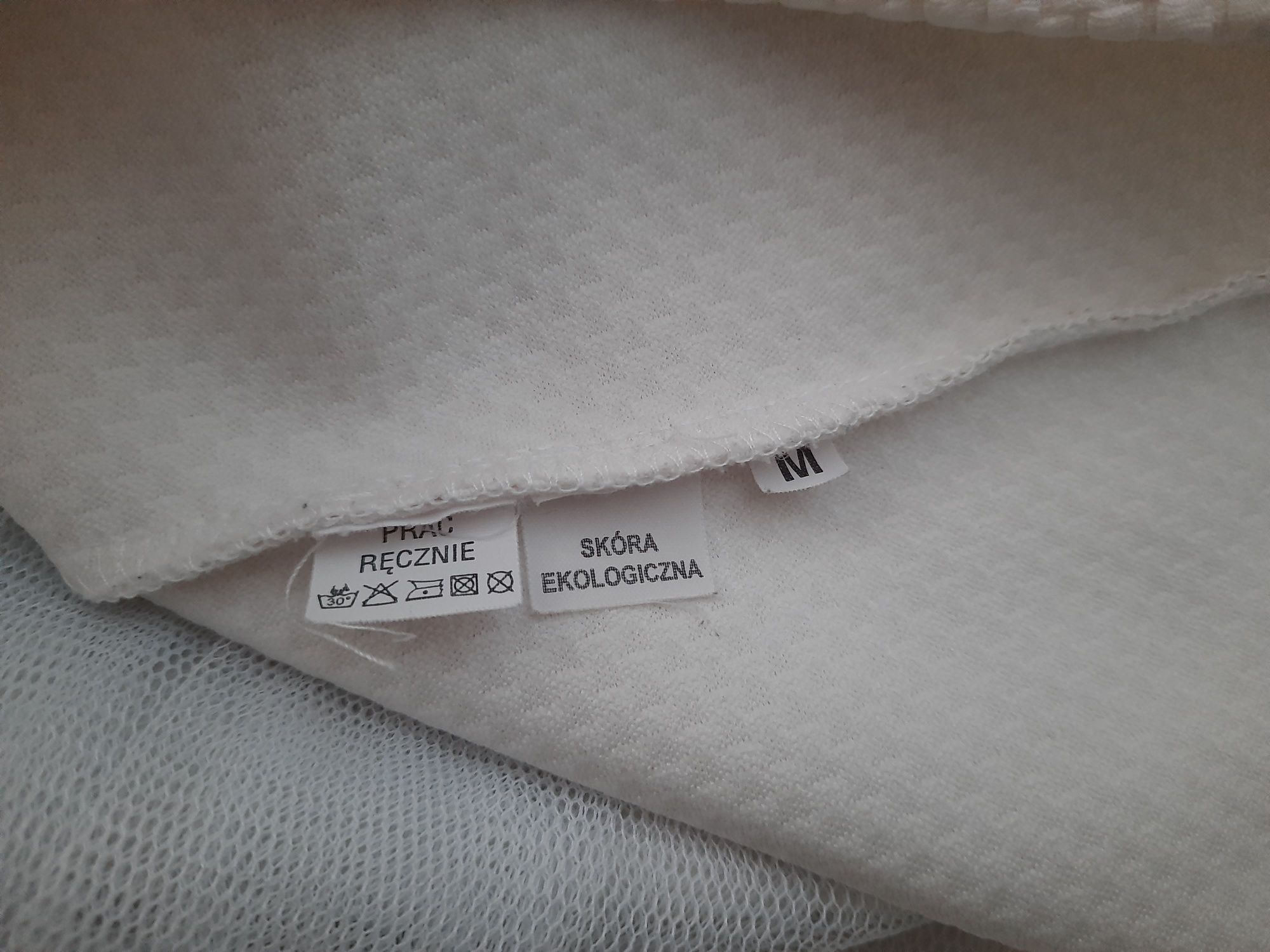 M 38 sukienka ecru by o la la skóra ekologiczne komunia wesele chrzcin