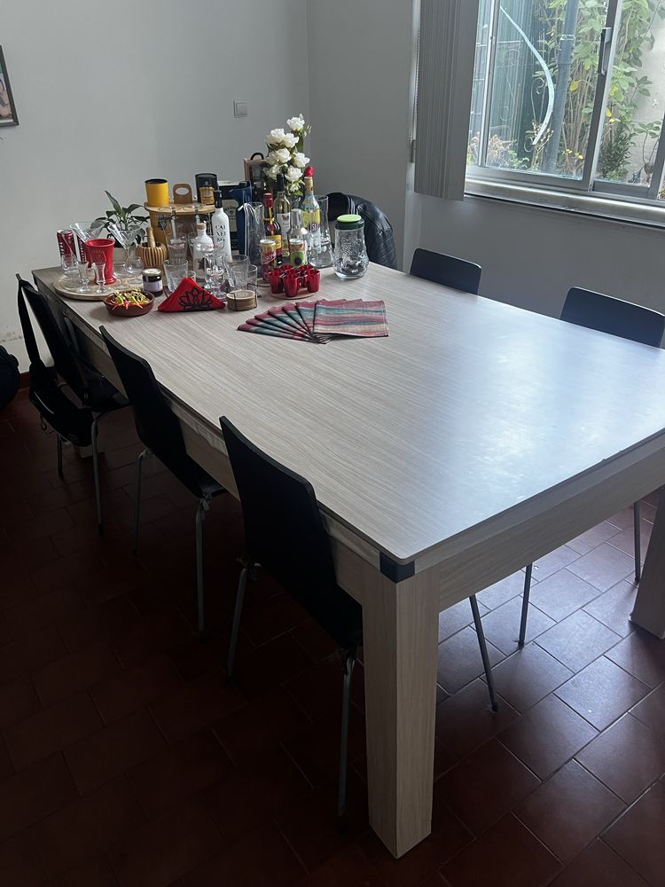 Mesa de bilhar/snooker/sinuca + ping pong + jantar