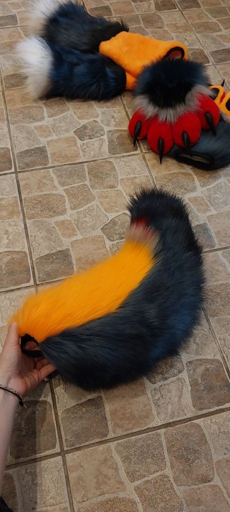 Fursuit furry mini partial głowa łapy ogon rękawy