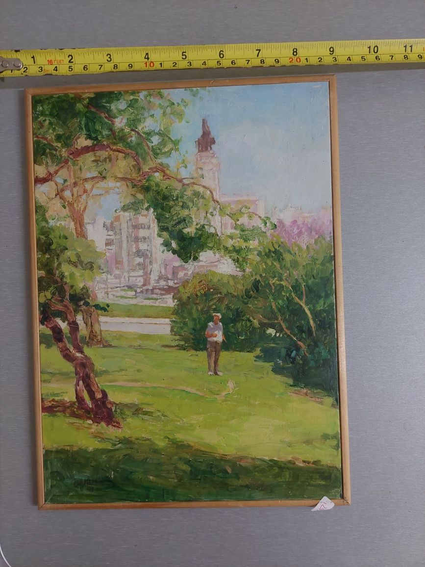 Pintura quadro a óleo parque eduardo VII ?