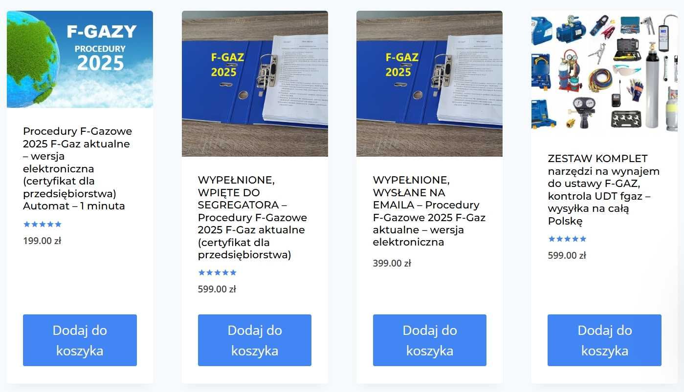Procedury Fgaz F-Gaz 2025 pod kontrolę UDT - Automat 1 Minuta