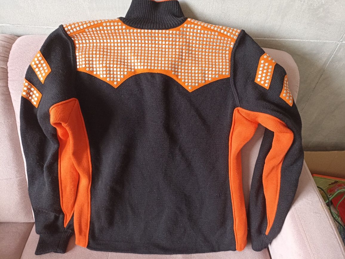 Gruba bluza damska 100% merino kolor jak KTM