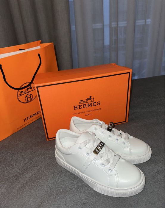 Білі кеди кросівки нові hermes 37 розмір