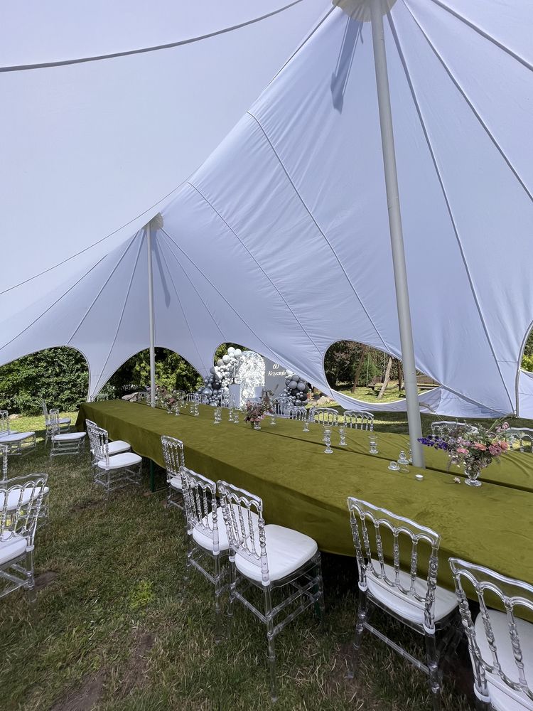 Namiot eventowy, namiot okolicznościowy, krzesła, stoły