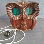 Ceramiczny zegar elektroniczn ZSRR Sowa vintage vfd/led Elektronika‑01