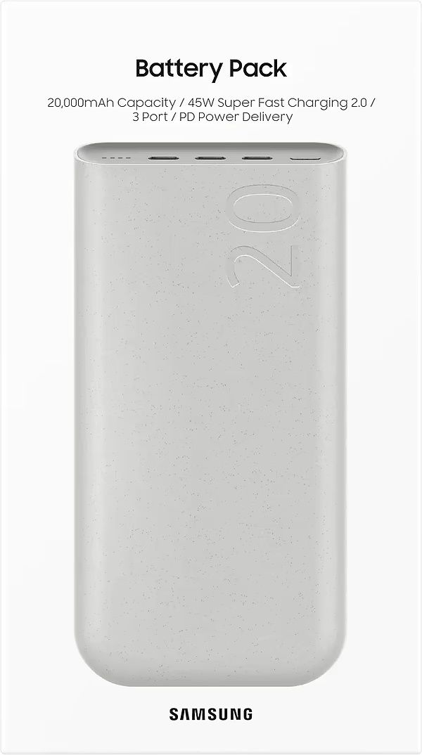 Пауербанк (Powerbank) Samsung 20000 mAh 45W Супер швидка зарядка