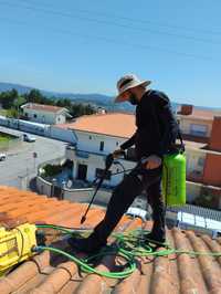 Limpeza de telhados - caleiras - entupimentos