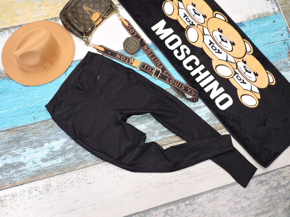 JH Collection Bryczesy sygnowane logowane zip zamek M