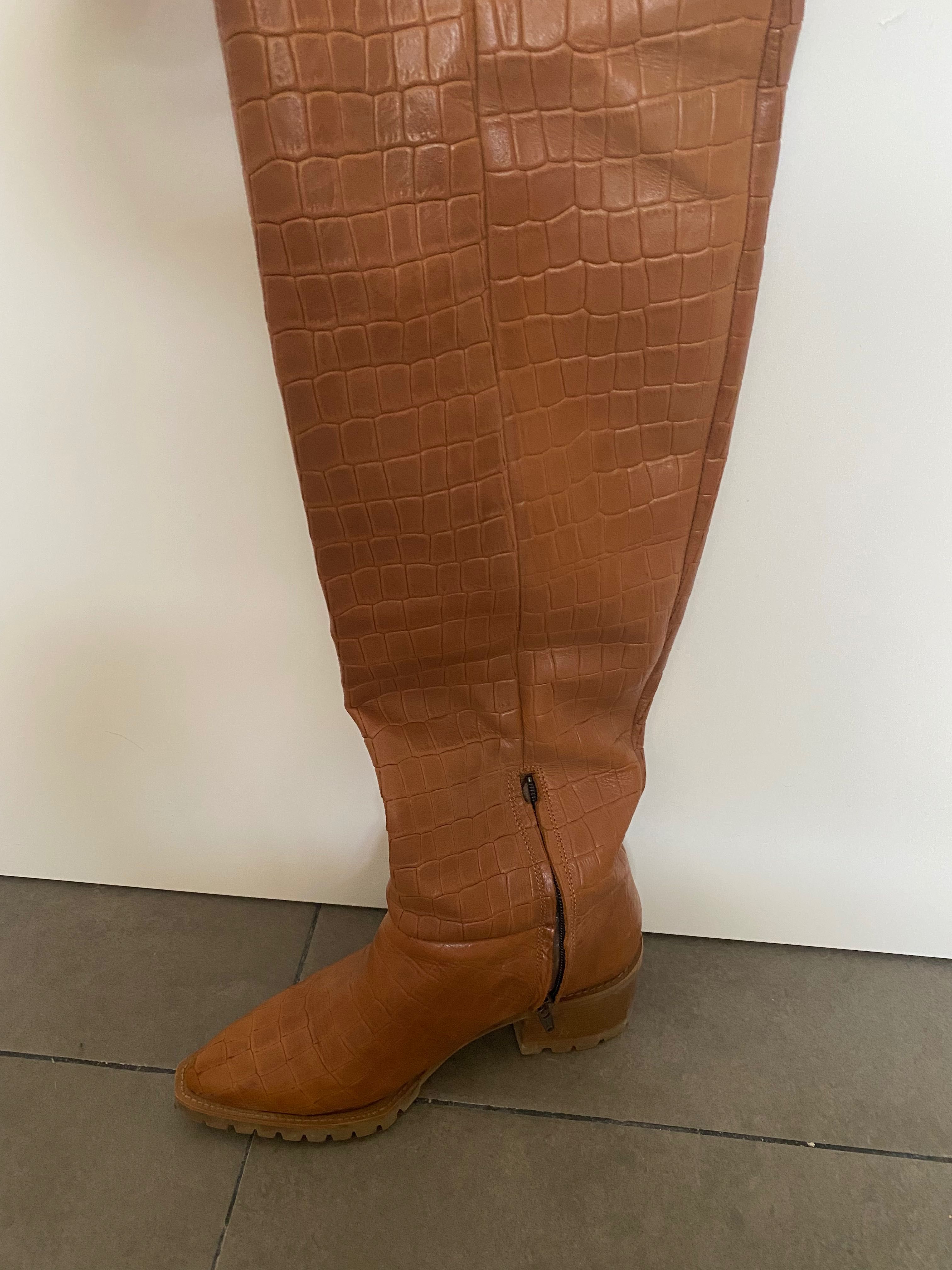 Botas croco Camel da Ruika