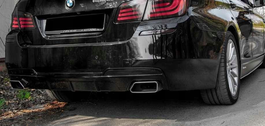Dyfuzor + Spoiler dokadk przód BMW 5 F10 F11 M Pakiet Carbon 00-00