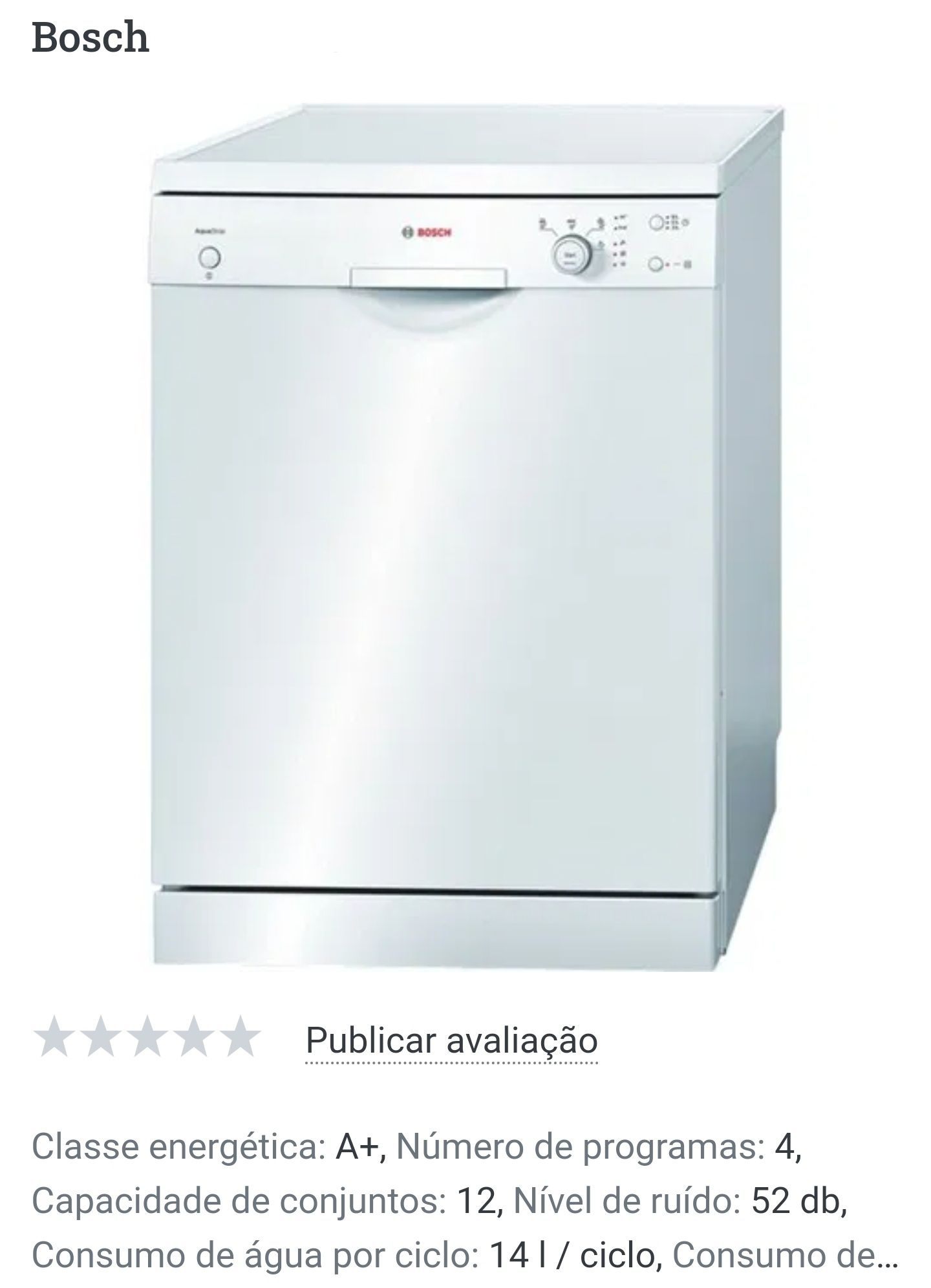 Máquina de lavar louça Bosch