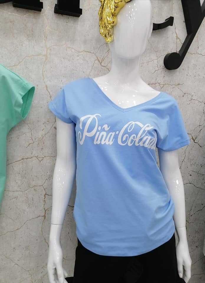 Pina Colada- wrzos lila piękna koszulka r.S-M-L
