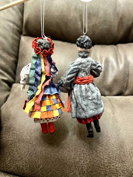 Новорічні іграшки ручної роботи. Ватні іграшки. Новогодние игрушки.