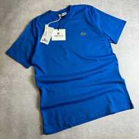 НОВИНКА 2024 мужская синяя футболка Lacoste размеры: s - xxl ТОП