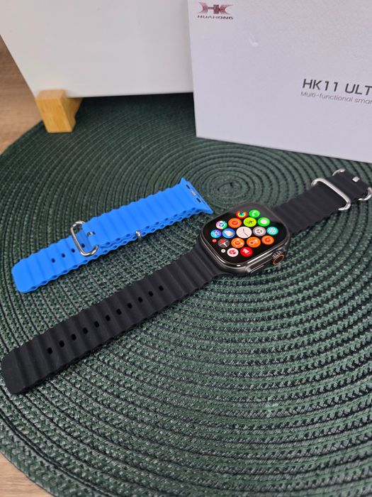 Smartwatch męski HK Ultra3 , AMOLED 2,12” • 2 paski • NOWY