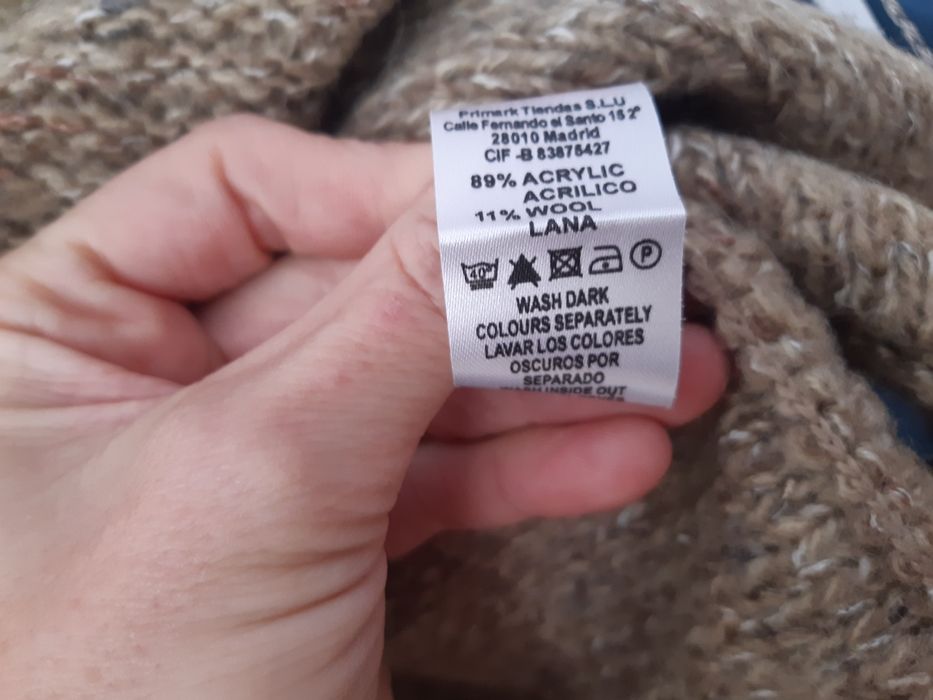 Beżowa narzutka ponczo one size