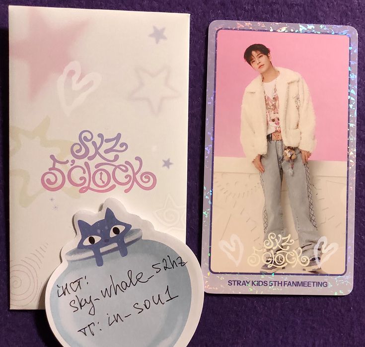 Продаж офіційної карти Stray Kids Синмін фанмітинг 5'Clock
