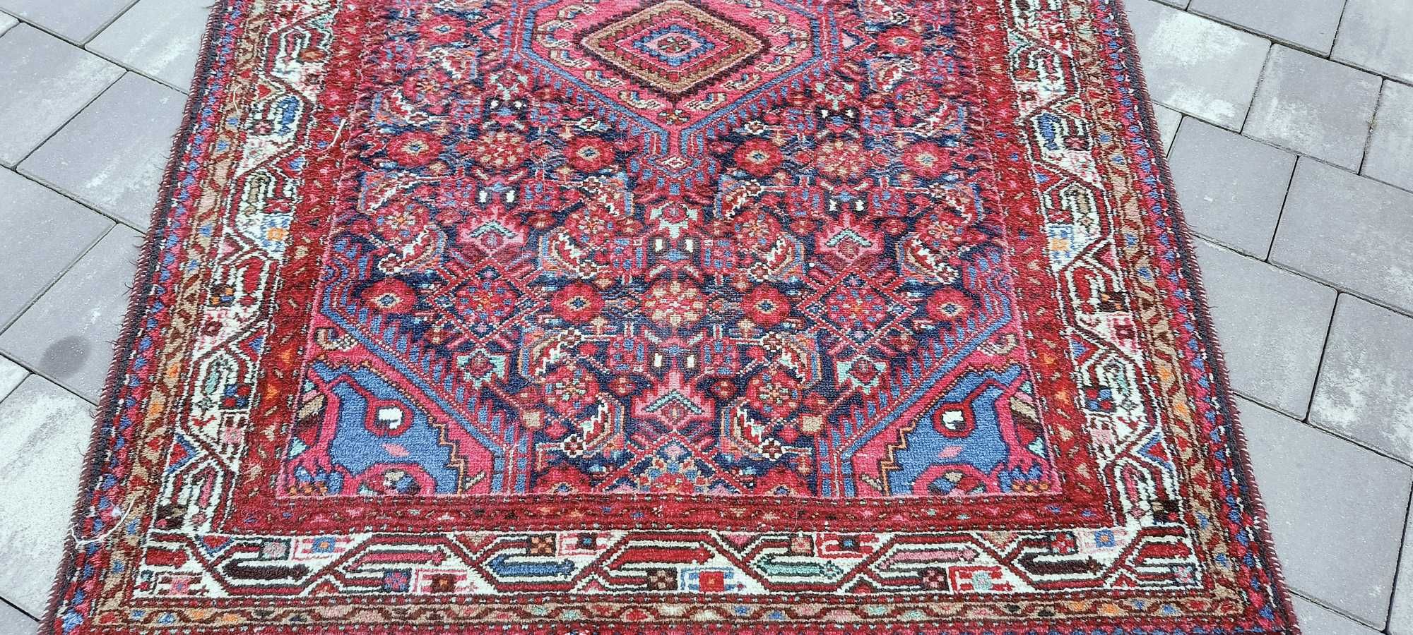 Hamadan ręcznie tkany dywan wełniany 162 x 103 cm wełna 100%