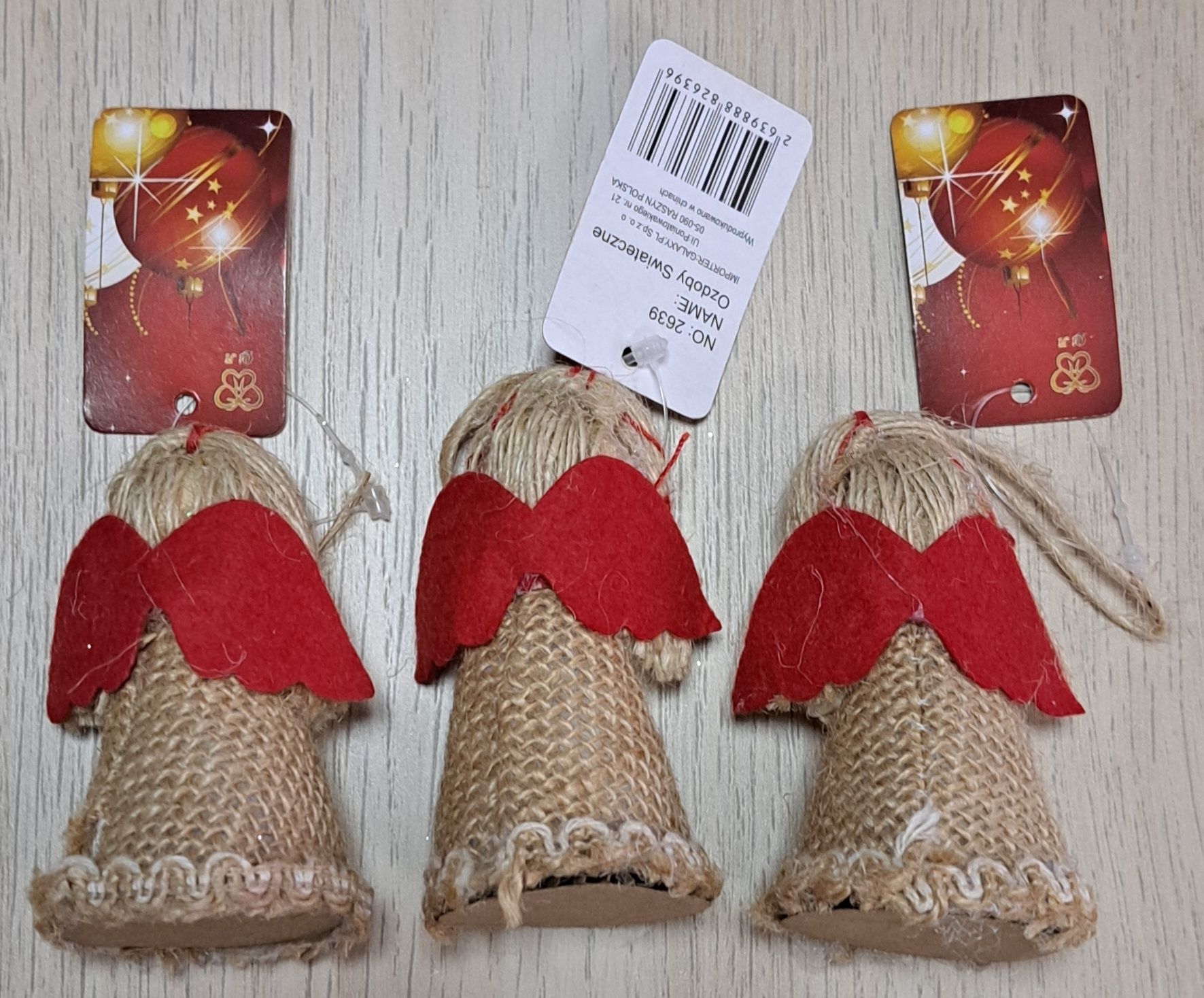 Aniołki z juty - dekoracje