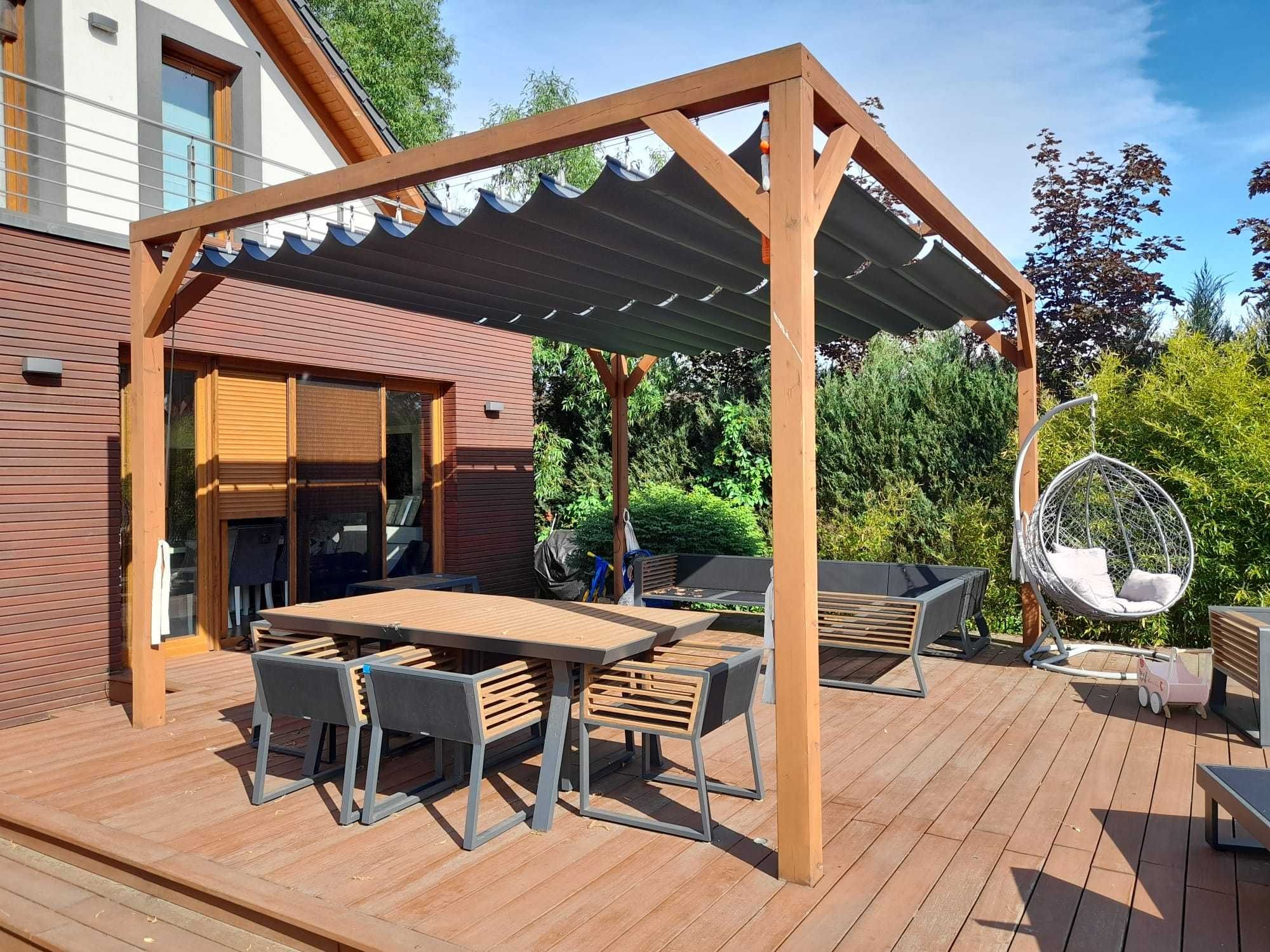 Ogrodowa drewniana, aluminiowa pergola, zadaszenie tarasu.