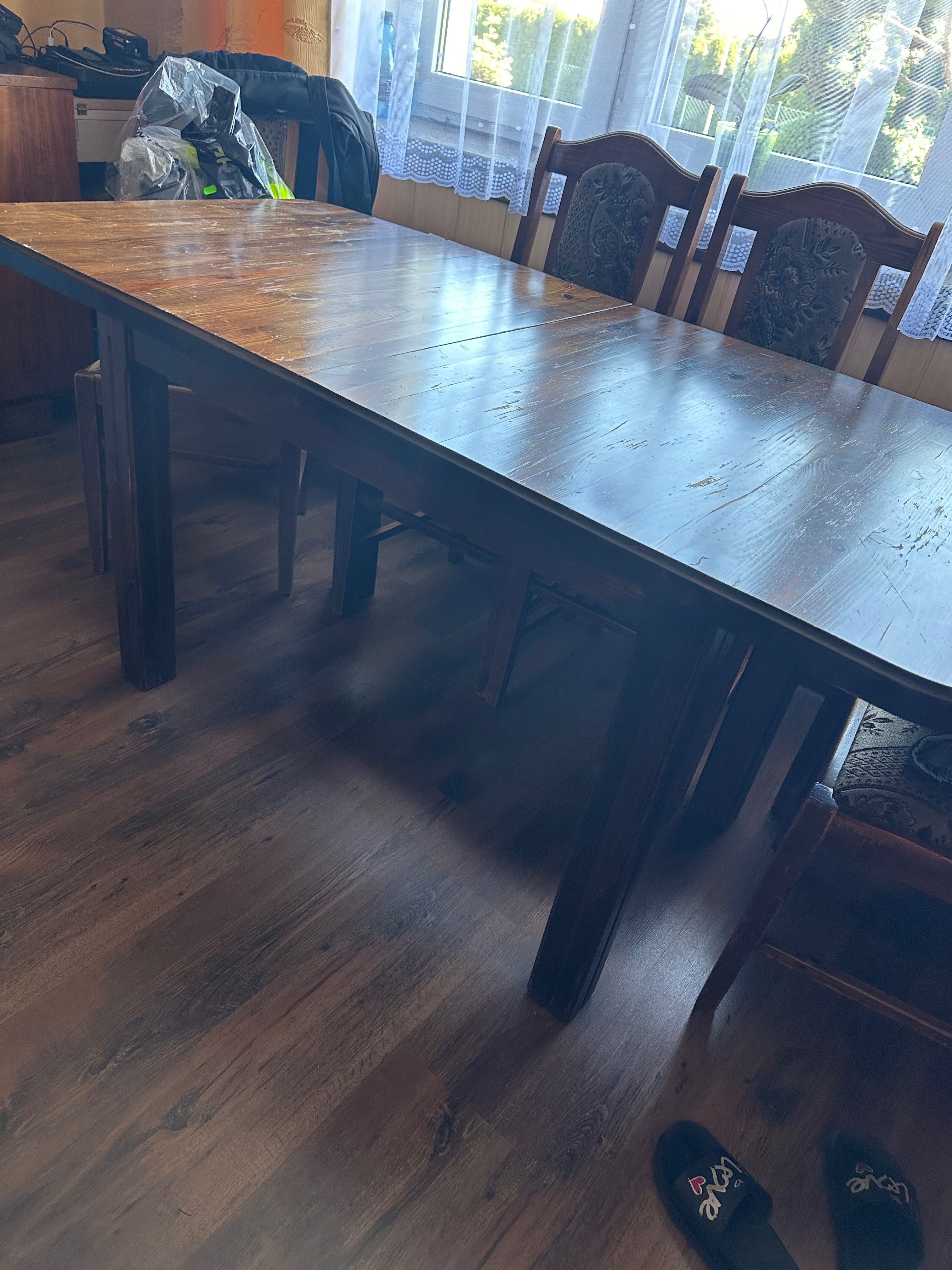 Stół sosnowy drewniany do renowacji