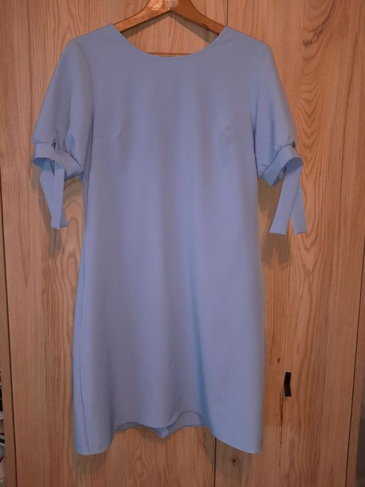 Sukienka błękitna, rozmiar 40, gładka